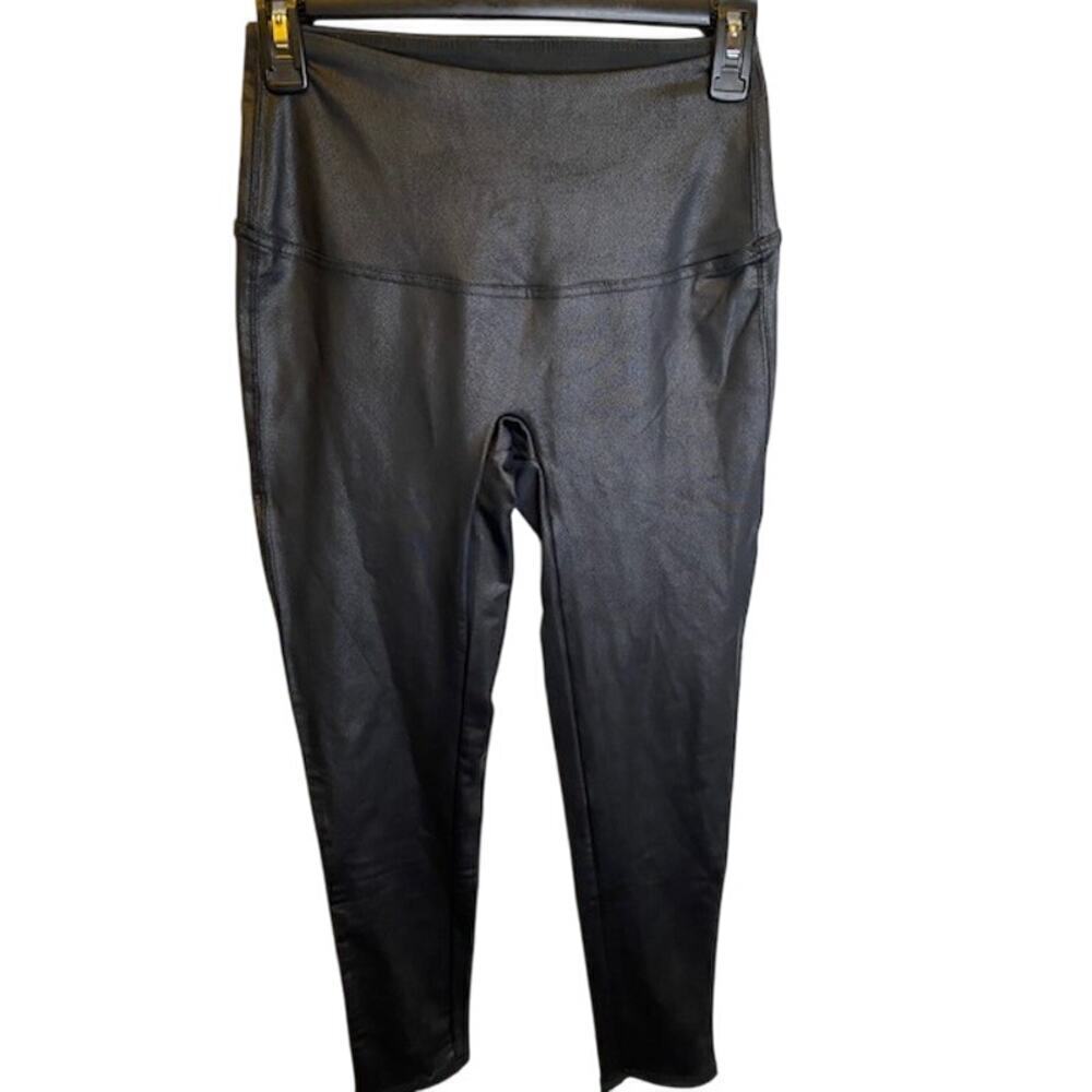 DG2 Diane Gilman Black Faux Leather Leggings Size‎ Small Petite